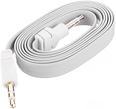 Morul 3.5mm Male AUX Flat Noodle Cable for Pc and Others -White