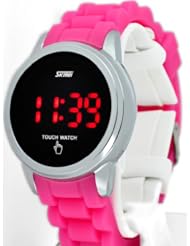 Touch Screen Luxury Style Red LED Womens Sport Watches for Girls SK-399