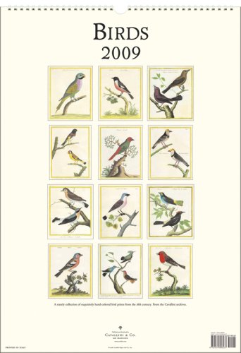 Cavallini 2009 Vintage Prints Wall Calendar 13 by 19 inches cream laid paper finish