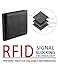 Kinzd Mens Extra Capacity Leather Trifold RFID Wallet Hybrid Bifold Flipout ID