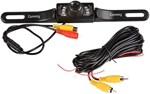 Convoy®High Definition Color Wide Viewing Angle Universal Waterproof Car Rear View License Plate Backup Camera with 7 Infrared Night Vision LEDs