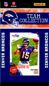 2010 Score Denver Broncos Team Set of 12 NFL cards including Tim Tebow Rookie Card , Knowshon Moreno & more