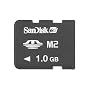 1GB SanDisk Memory Stick Micro (M2) Inc Pro Duo Adaptor