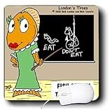 Londons Times Fish Fishing Deep Beneath Cartoons - Fish School Basic Elementary - Mouse Pads