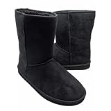 Andres Machado Men's Black Australian Mid-Calf Boots AM613