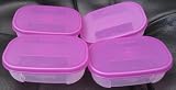 Tupperware Freezer Mates Mini Container 4oz Purple Set of 4