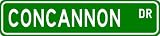 CONCANNON Street Sign ~ Personalized Family Lastname Sign ~ Gameroom, Basement, Garage Sign **