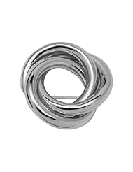 ELLE Jewelry Sterling Silver Interlocking Rings Brooch