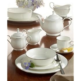 Lenox Hannah Platinum Pasta Bowl Rim Soup by Lenox