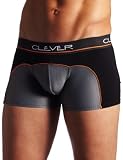 Clever Men's Front Mesh Boxer, Black, Small