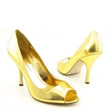 ENZO ANGIOLINI Maylie New Heels Slides Gold Womens