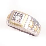 14K Men's 2-Tone .50 CT Diamond Ring
