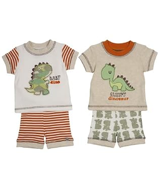 Dinosaur Shortie Pyjamas - 2pk