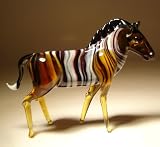 Blown Glass Art Wild Animal Figurine ZEBRA