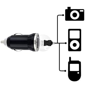 Universal Mini USB Car Charger Adapter, Black by eForCity