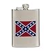 Stainless Steel Hip Flask, Confederate Flag