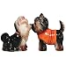 Westland Giftware Mwah Magnetic Yorkshire Terriers Salt and Pepper Shaker Set, 3-1/4-Inch