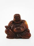 Produkt-Bild: 8cm Mini Happy Buddha Holz Gl&uuml;cksbringer Feng Shui Fair Trade