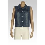 Denim Button Front Vest by Bianca Nyg�rd