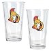 Ottawa Senators NHL 2pc Pint Ale Glass Set - Primary Logo by Great American Products