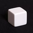 25mm Square-edged Opaque White Blank d6