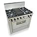 TTN-325-7BSW 36" Pro-Style Dual-Fuel Range with 4 Open Burners Vari-Flame Simmer on Front Burners 3.69 cu. ft. Convection Oven and Double Sided Grill/Griddle Stainless Steel with Brass