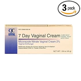 Quality Choice 7 Day Vaginal Cream 2% 1.59 Ounces (45g) ,  Boxes (Pack of 3)