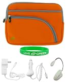 5n1 Non-OEM Amazon Kindle DX 9.7 Tri-Pocket Sleeve Case - Orange
