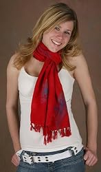 Rayon Scarves - Goddesses, Om and Floral Batiks. 10" X 66"