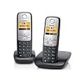 Gigaset A400 Duo Schnurlostelefon mit zus�tzlichem Mobilteil (4.32 cm (1.7 Zoll) Grafik-Display, Freisprechfunktion) schwarz