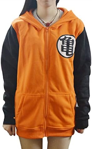 Koveinc Dragonball Z Goku Kame Symbol Orange Zip Hoodie-Male-Large