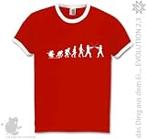 ORIGINAL SHIRTZSHOP EVOLUTION 2.3 KENDO KAMPSSPORT JAPAN SAMURAI Ringer-T-Shirt Rot L