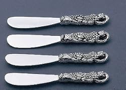 GRAPE SPREADERS - SET OF FOUR SILVER GRAPE SPREADERS