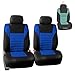 FH Group FB068102 Premium 3D Air Mesh Seat Covers Pair Set (Airbag Compatible) w. Gift, Blue/Black Color- Fit Most Car, Truck, SUV, or Van