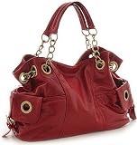 Oversized ''Kudreau'' Satchel - Dark Red, Bronze, Pewter or Black