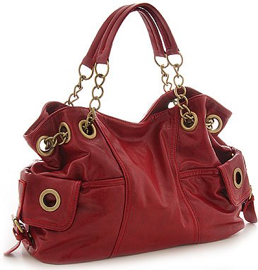 Oversized ''Kudreau'' Satchel - Dark Red, Bronze, Pewter or Black