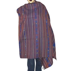 Elegant Shawl Embroidered Wool Wrap 80 x 40 inches
