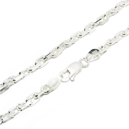 新宿銀の蔵 シルバーあずきチェーン4面カット 幅4.8mm(40～60cm)
