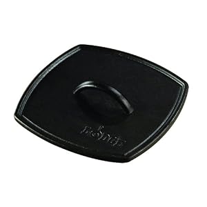 Lodge Logic 8.25 Inch Square Ribbed Panini Press by Lodge