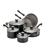 Paula Deen Traditional Porcelain 10-Piece Cookware Set, Black Paula Deen Traditional Porcelain 10-Piece Cookware Set, Black