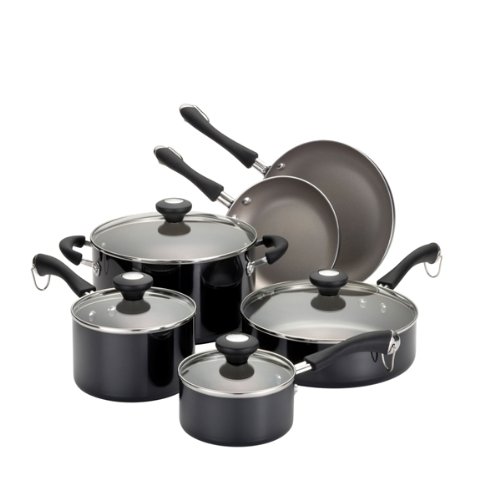 Paula Deen Traditional Porcelain 10-Piece Set, Black