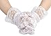 Simplicity Lace Floral Short Tulle Bridal Gloves for Dress, Driving, Wedding