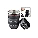 Sminiker Camera EF 24-105mm f/4L IS USM Lens Thermos Stainless Steel Cup/ Mug for Coffee or Tea -Black by Sminiker