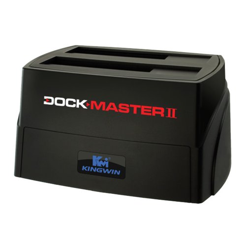 Kingwin Dock Master Dual Bay 2.5-Inch and 3.5-Inch SATA Docking Station with USB 2.0 External Hard Drive Enclosure, DM-2536 (Black)