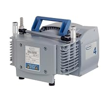 BrandTech 732003 PTFE MZ2 NT Diaphragm Vacuum Pump with US Plug, 120V Power Supply, 1.40cfm Pumping Speed, 9.41" Width x 7.80" Height x 9.57" Depth
