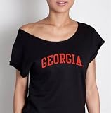 Georgia Bulldogs UGA Retro Off-Shoulder Sweatshirt