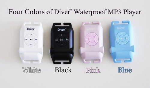 More of Diver (TM) Waterproof MP3 Player. 4 GB. Kit Includes Waterproof Earphones. (White),waterproof mp3 player for swimmers,waterproof mp3 player for swimming,waterproof mp3 player nz