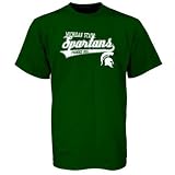 adidas Michigan State Spartans Green Youth Slant Script T-shirt