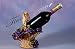 WINE BOTTLE HOLDER TUSCANY VINEYARD GRAPE IN BASKET