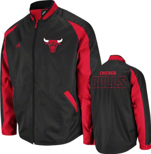 NBA Men's Chicago Bulls Tip Off Midweight Jacket (Black, Small)